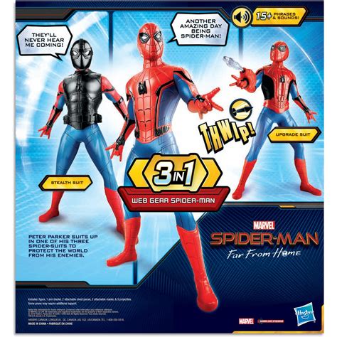 Marvel Spider Man Far From Home Deluxe 13 Web Gear Spider Man Action