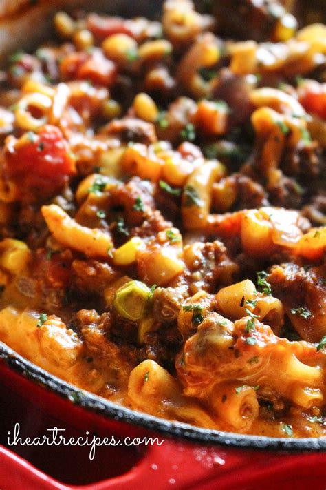 If you've got ground beef on hand, then a delicious meal is never out of reach. Old Fashioned Beef Goulash | I Heart Recipes