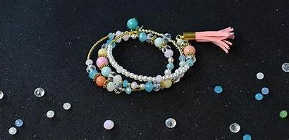 Bracelet Multi Beaded Perles Multicolores Brins Avec