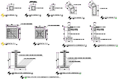 Foundation Section Detail Dwg File Cadbull