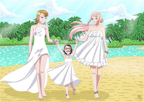Mebuki Sarada Sakura Naruto Family Naruto Couples Boruto Naruto Next Generations Naruto Girls