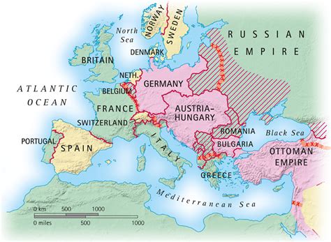 Map Of Europe At Start Of Ww1 Map Of World