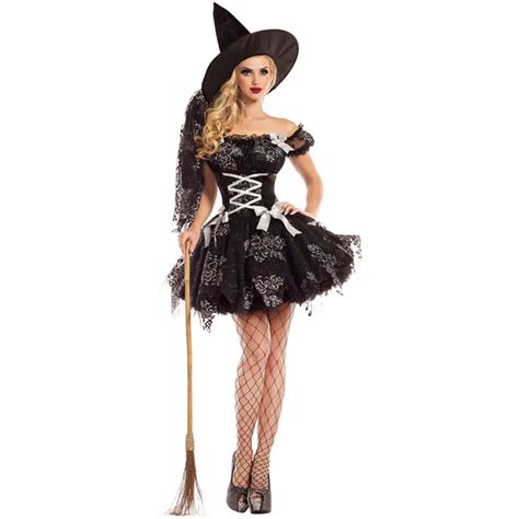 New Adult Witch Costume Temperament Womens Magic Moment Costume