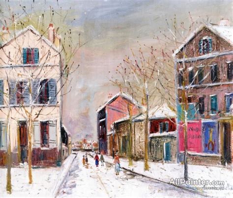 Maurice Utrillo Bourg La Reine In The Snow Oil Painting Reproductions
