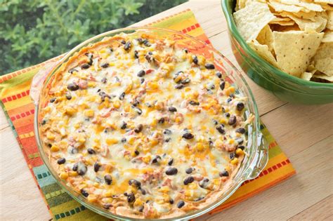 Cook the corn until golden brown and toasted. Hot Black Bean & Corn Dip