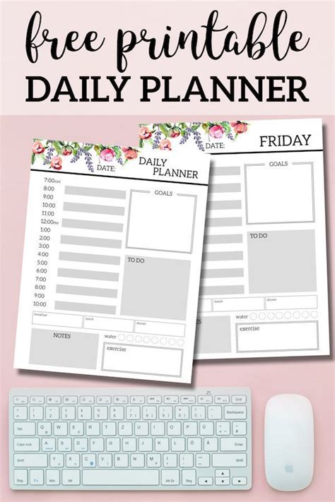 The other daily planners are blank printable planner sheets which are not dated and are listed as styles 1 through 4. Floral Free Printable Daily Planner Template Sheets | Paper Trail Design | Daily planner ...