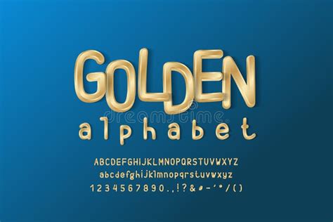 Elegant Golden Alphabet Uppercase And Lowercase Letters Numbers Thin