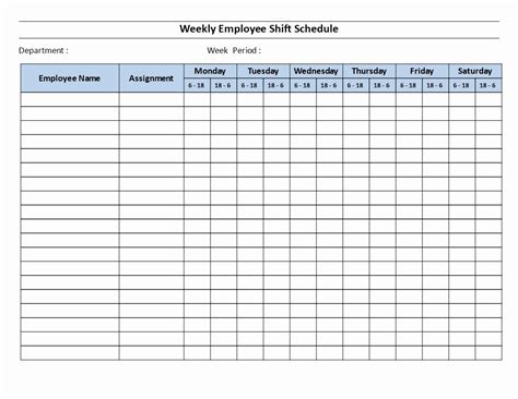 Weekly Employee Schedule Template Beautiful Weekly Employee 12 Hour
