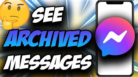 How To See Archived Messages On Messenger Easy Youtube