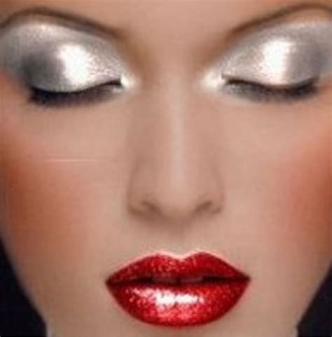 Silver Eye Makeup Red Lips Closeup Face Love Makeup Makeup Looks Fun Makeup Witch Makeup