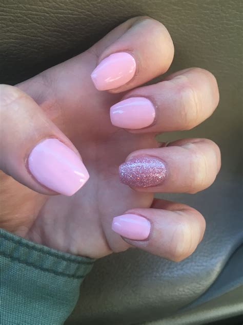 Opi Small Cute And Milani Pink Flare Short Coffin Nails Light Pink