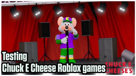 Testing Out Chuck E Cheese Roblox Games Youtube