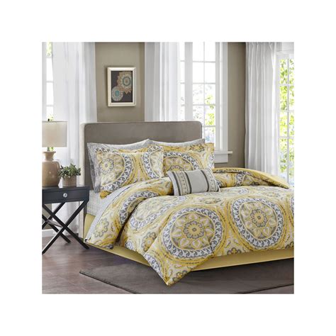 Madison Park Essentials Orissa Comforter Set With Cotton Sheets Bed