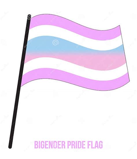 bigender pride flag waving vector illustration designed with correct color scheme stock vector