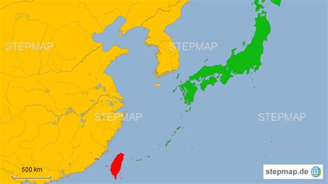 Stepmap Japan Taiwan Landkarte Für Asien