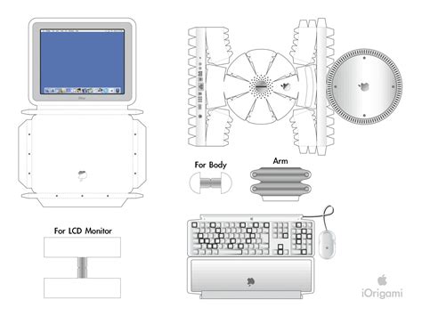 Apple I Mac Paper Toy Papercraft Templates Paper Paper Template