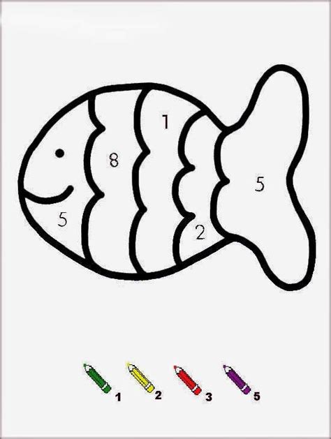 POISSON Coloriages Magiques Maternelle Fish Coloriage Magique CP