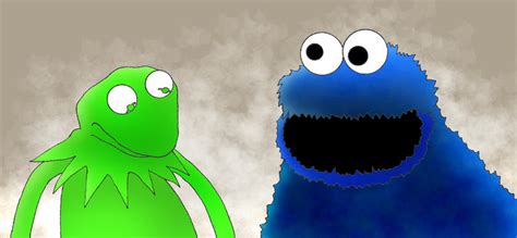 Kermit And Cookie Monster By Kilroyart On Deviantart