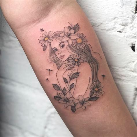 Tatuagem 🖊 Tattoo On Instagram Flower Girl 🌸 Feita Pela Tatuadora