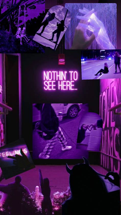 Neonsigns Neon Purplewallpaper Purple Wallpaper Collageart