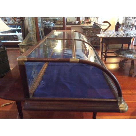 Antique Curved Glass Mercantile Display Case Chairish