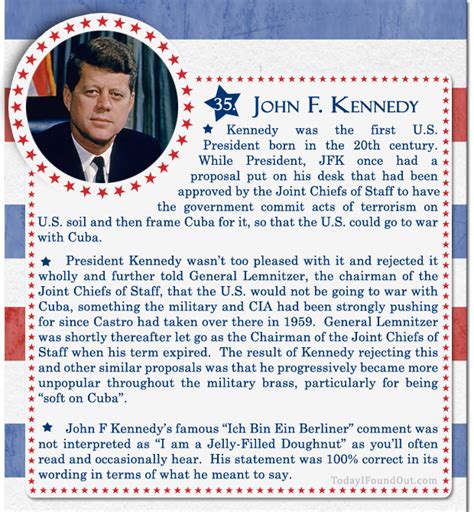 100 Facts About Us Presidents 35 John F Kennedy
