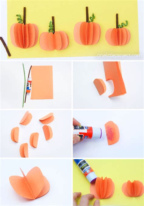 Paper Pumpkin Craft How To Make 3d Paper Pumpkins