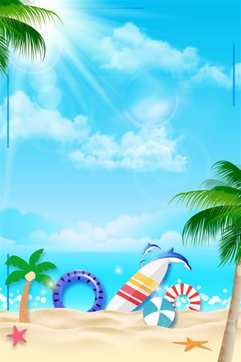 Beautiful Summer Beach Beach Background Wallpaper Image For Free