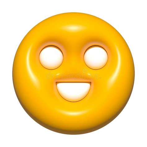 Emoji Face 3d Icon Yellow 3d Emoji Circle Face Stock Illustration
