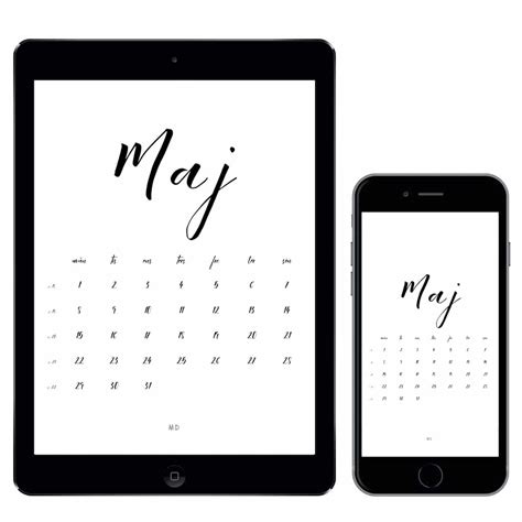 Kalender För Maj 2017 Madde Design