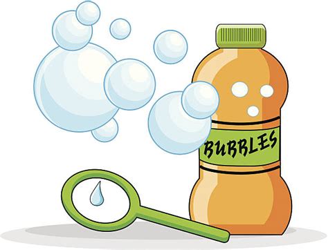 Soap Bubbles Bottle And Bubble Wand Illustrations Royalty Free Vector