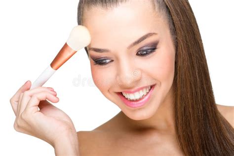 Perfect Skin Make Up Model Stock Image Image Of Beauty Brushes 35565807