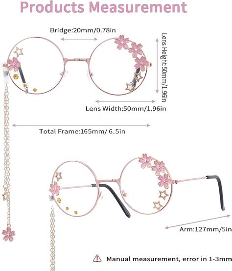 buy kawaii glasses with chain kawaii accessories cute cosplay accessories kawaii sakura flower