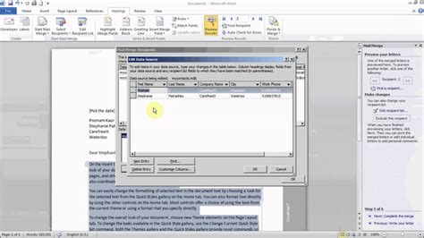 How to use Mail Merge to create letters in Microsoft Word ...