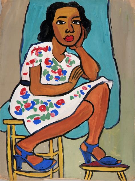 Health secretary sajid javid said the vaccine was the best way to help protect yourself and your loved ones and urged people not to delay in booking their jab when they were invited to do so. Seated Woman in Flowered Dress William Henry Johnson circa 1939-1940 | William h johnson ...