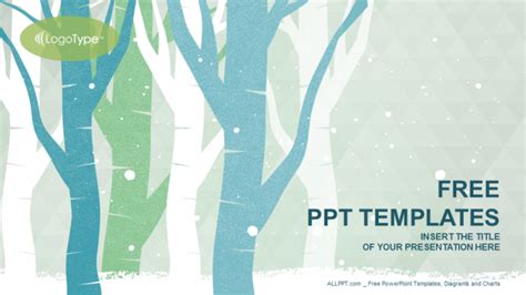 Winter Trees Nature Powerpoint Templates Slidesgo Templates