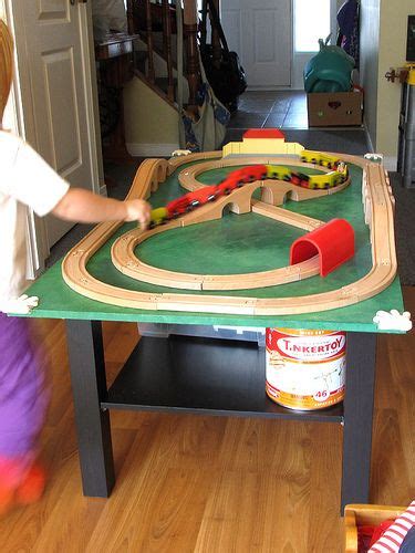 Train Table For Nathan For Christmas Find An Old Coffee Table And Make A