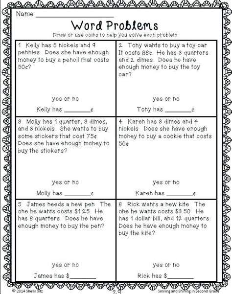 2nd Grade Math Word Problems Worksheets Pdf Kidsworksheetfun