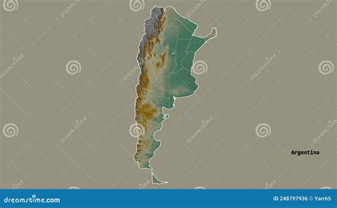 Corrientes Location Argentina Relief Map Stock Footage Video Of