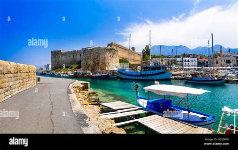 Cyprus Landmarks Old Town Of Kyrenia Girne Turkish Part Of Island