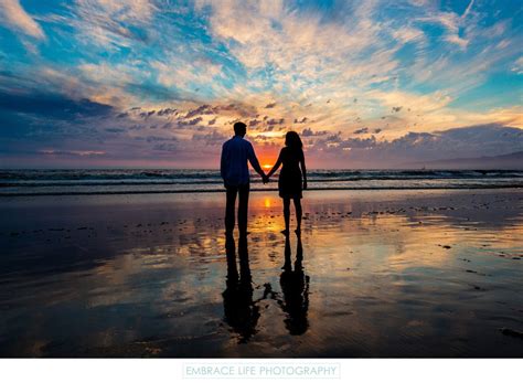 Embrace Life Photography Silhouette Engagement Photo At Sunset Santa