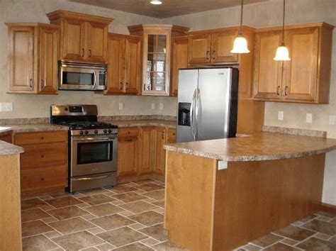 Choosing and buying kitchen floor tile is challenging. Tile Floors And Maple Cabinets Tile Floor With Oak ...