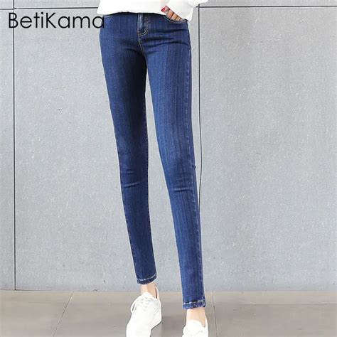 betikama plus size xl 5xl jeans woman fashion skinny push up trousers pants denim jeans for girl