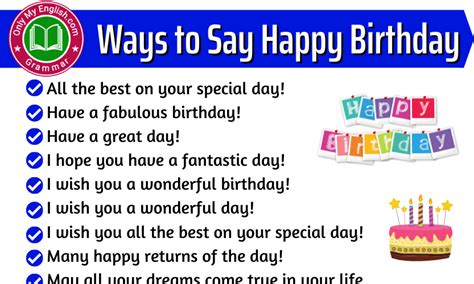 Different Ways To Say Happy Birthday Onlymyenglish Com