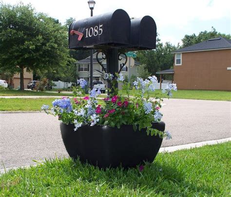 Snappot Planter Black Flower Pot For Mailbox Post Or Deck Post Etsy