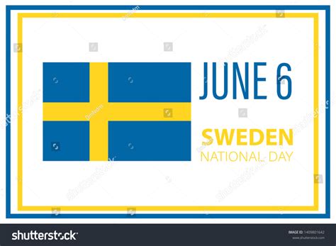 National Day Sweden On June 6 Stock Vector Royalty Free 1409801642