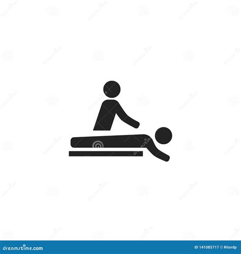 Massage Glyph Vector Icon Symbol Or Logo Stock Vector Illustration Of Sign Physiotherapist