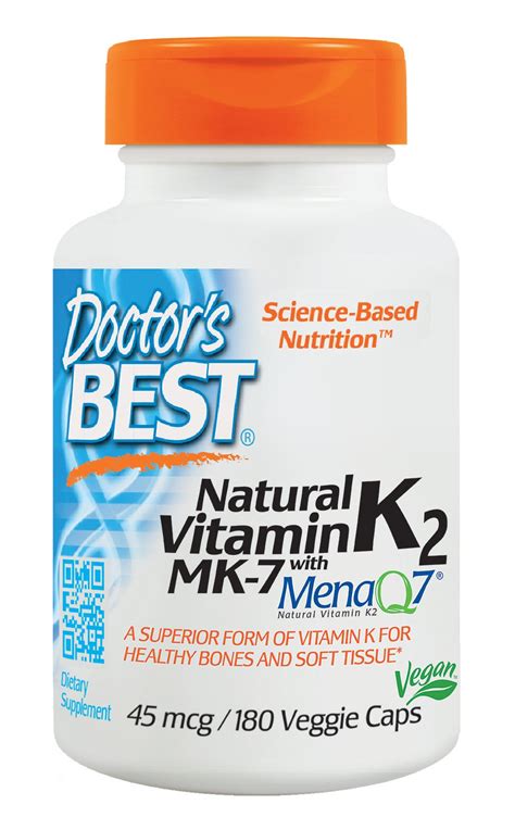 Vitamin k2 might avoid coronary heart diseases caused by calcium deposition in the arteries. Doctor's Best Natural Vitamin K2 Mk-7 with Menaq7 ...