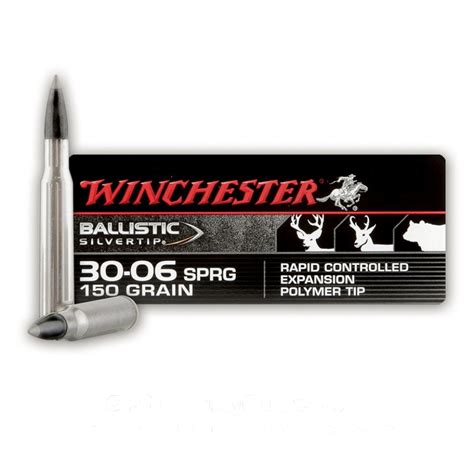 30 06 150 Grain Pt Winchester Ballistic Silvertip 20 Rounds Ammo