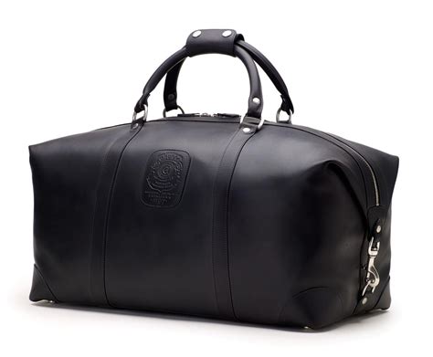 Black Leather Mens Leather Bag Leather Duffel Bag Leather Duffle